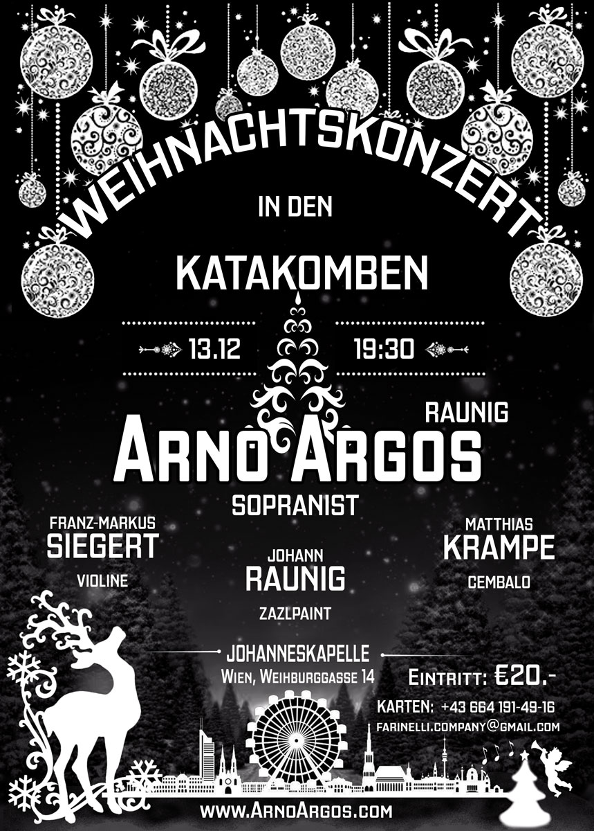 Weihnachtskonzert in den Katakomben mit Arno Argos