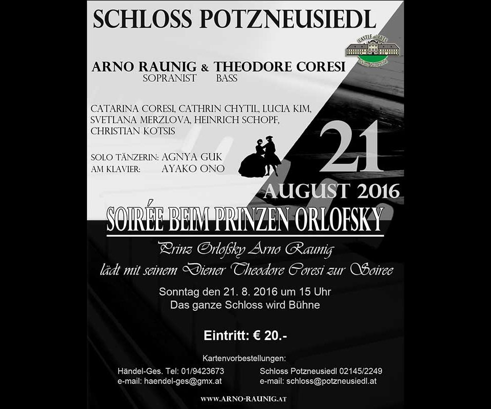 Konzert: Soiree Beim Prinzen Orlofsky 21.8.2016