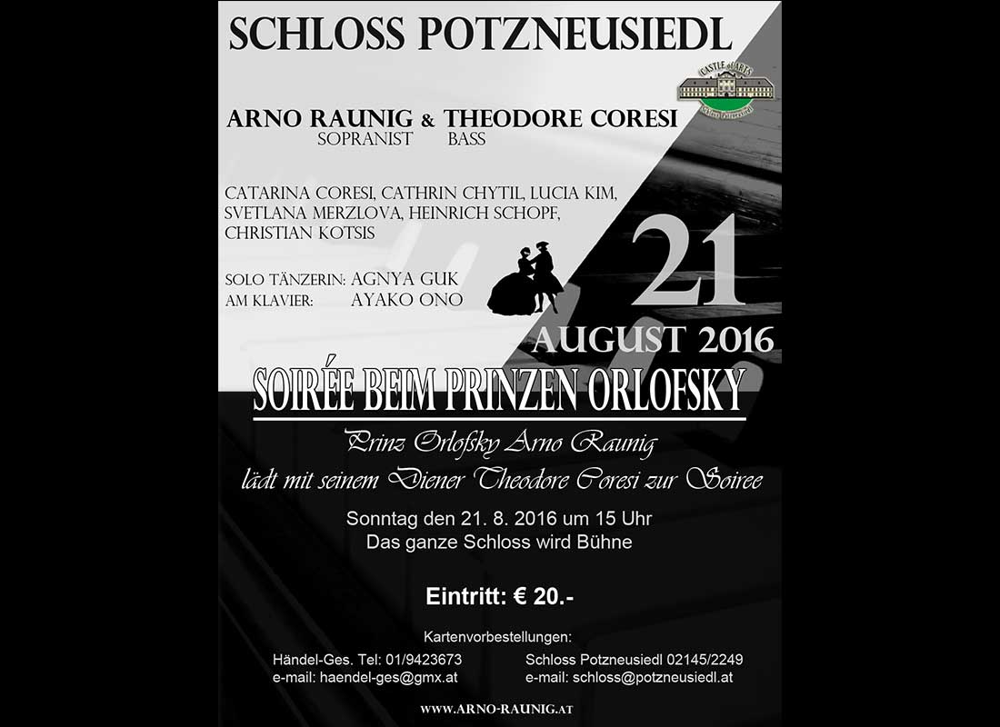 Konzert: Soiree Beim Prinzen Orlofsky 21.8.2016