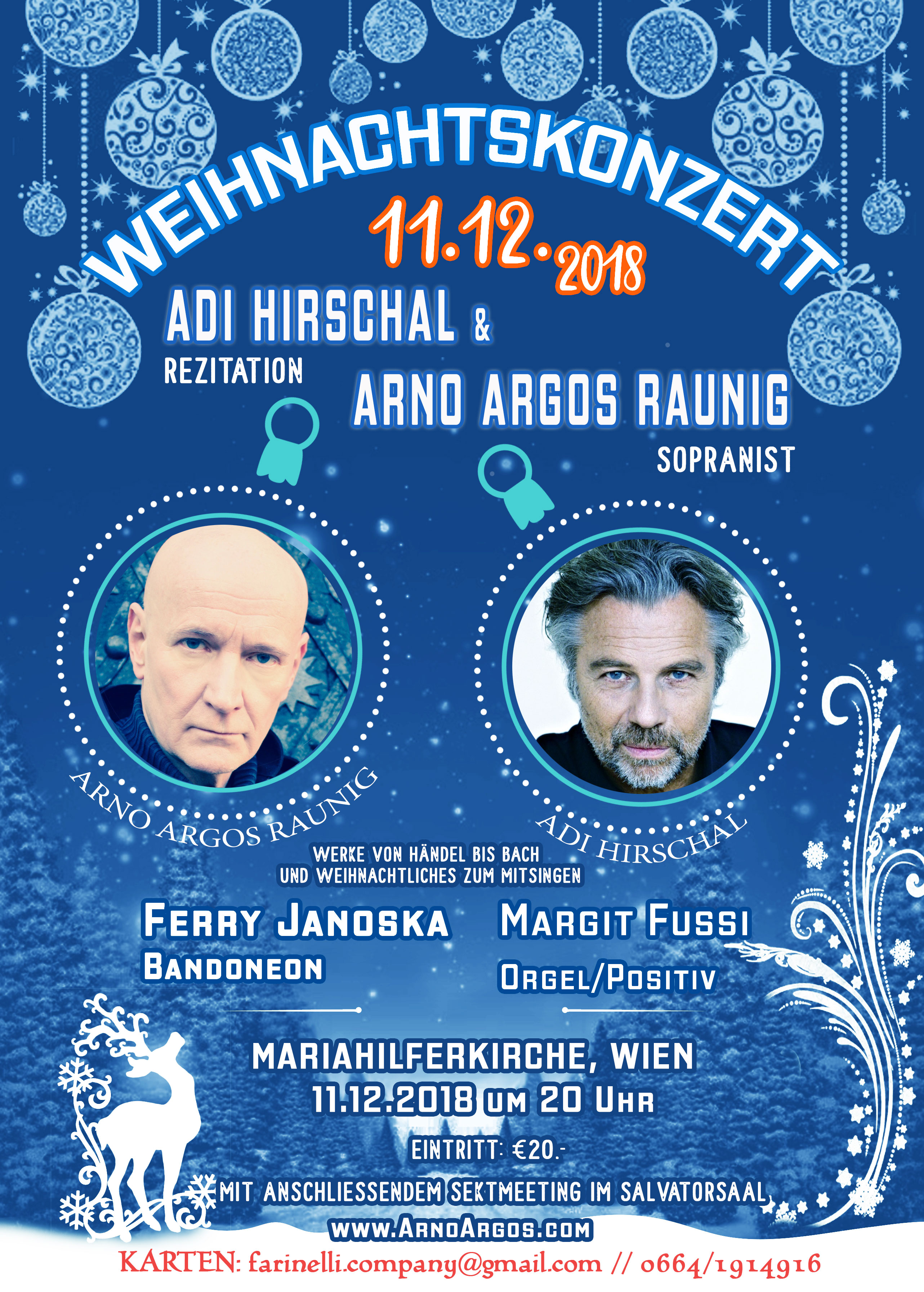 Magische Weihnacht in Wien mit Adi Hirschal und Arno Argos Raunig